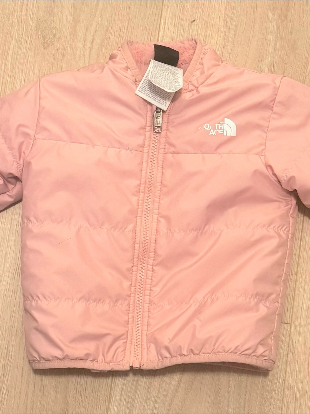 The North Face Kids Light Pink Puffy Jacket